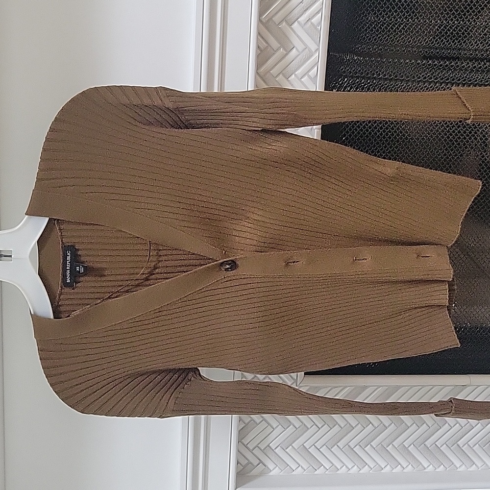 Banana republic xs green cardigan